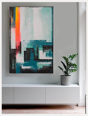 Exit plan sunny - abstract schilderij van Ronald Hunter