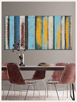 Natural Panels High - abstract schilderij van Ronald Hunter
