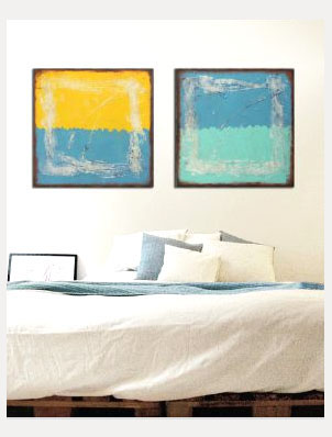 Once Twice - abstract schilderij van Ronald Hunter