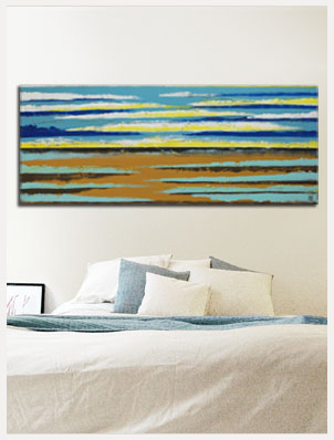 Sea View Landscape - abstract schilderij van Ronald Hunter