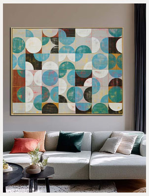 Traffic Grey XL - abstract schilderij van Ronald Hunter
