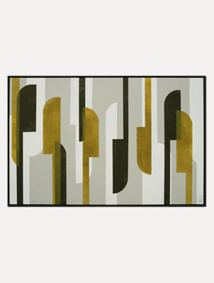 Traffic Natural XL incl.lijst - abstract schilderij van Ronald Hunter