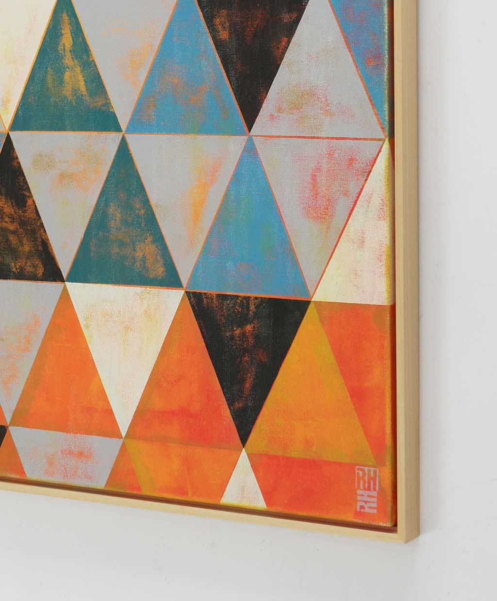 abstract schilderij driehoek kopen