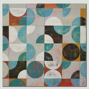 geometrisch schilderij - Traffic grey