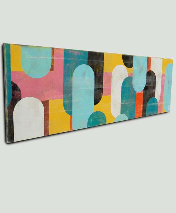 Traffic landschap schilderij - moderne kleuren