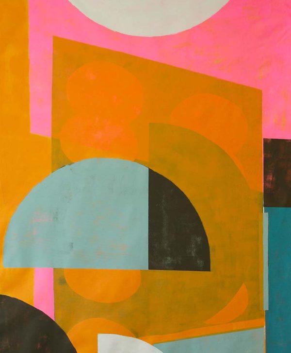 Fractured BiG Orange - groot schilderij in oranje