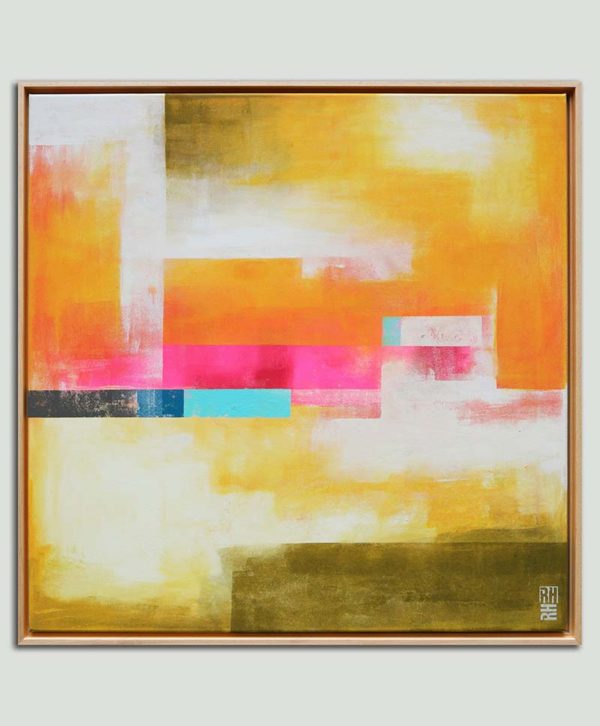 Geel schilderij - Untitled yellow soft