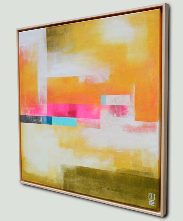Geel schilderij - Untitled yellow soft
