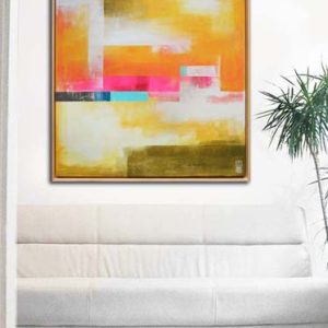 Geel schilderij - Untitled yellow soft