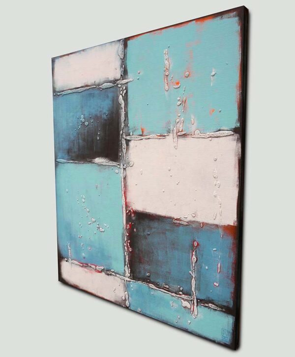 Blauw schilderij - Abstract Lots