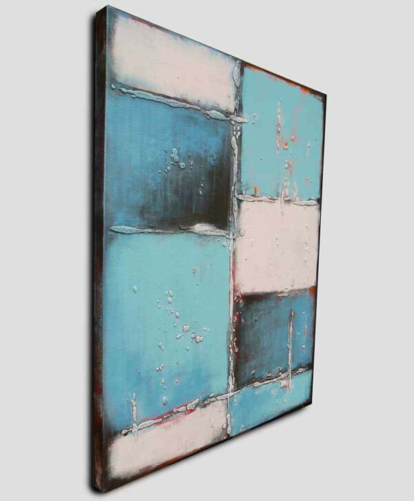 Blauw schilderij - Abstract Lots