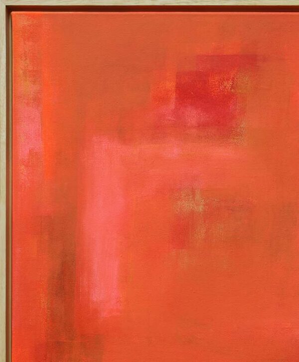 Untitled in Orange en pink - schilderij