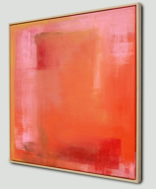 roze oranje minimalistisch schilderij