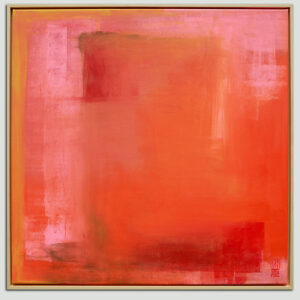 roze oranje minimalistisch schilderij