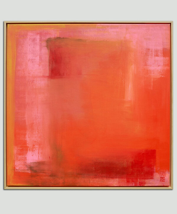 roze oranje minimalistisch schilderij