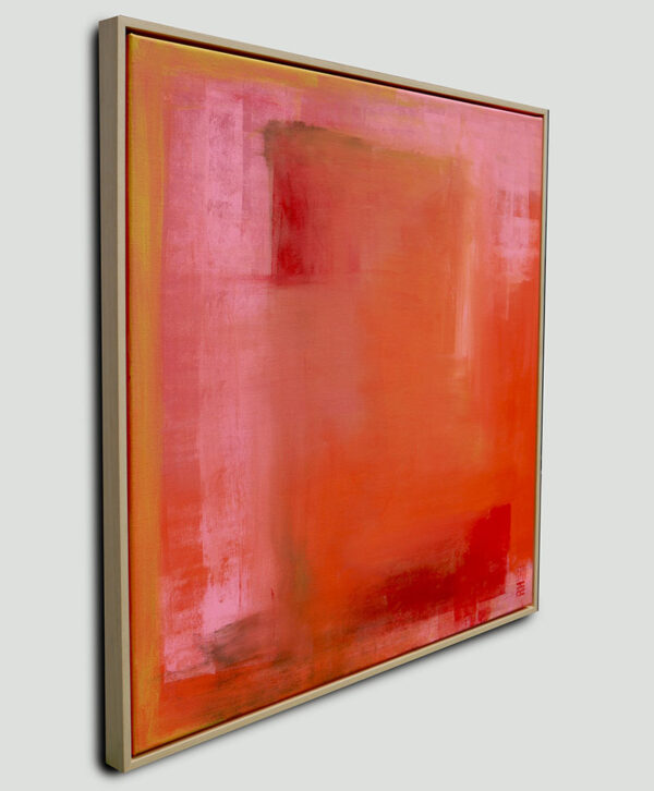 roze oranje minimalistisch schilderij