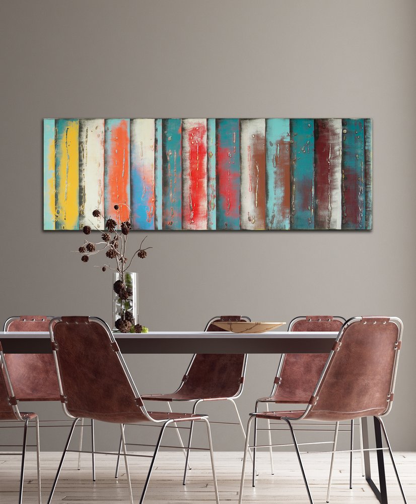 modern schilderij - Yellow panels 50