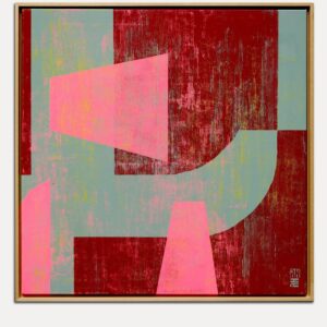 schilderij-kopen-fractured-fallen-red-pink