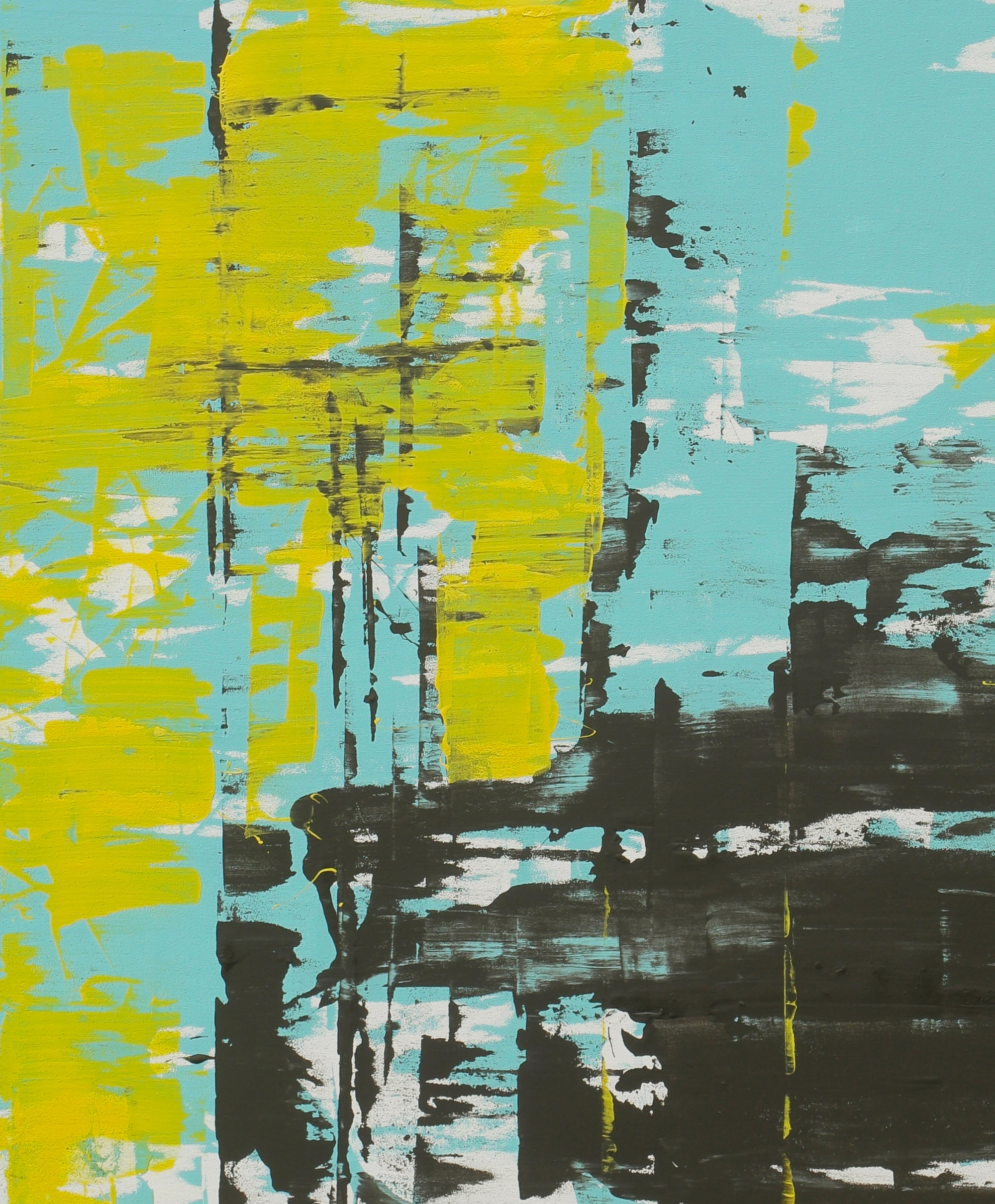 Schilderij kopen - Static yellow square