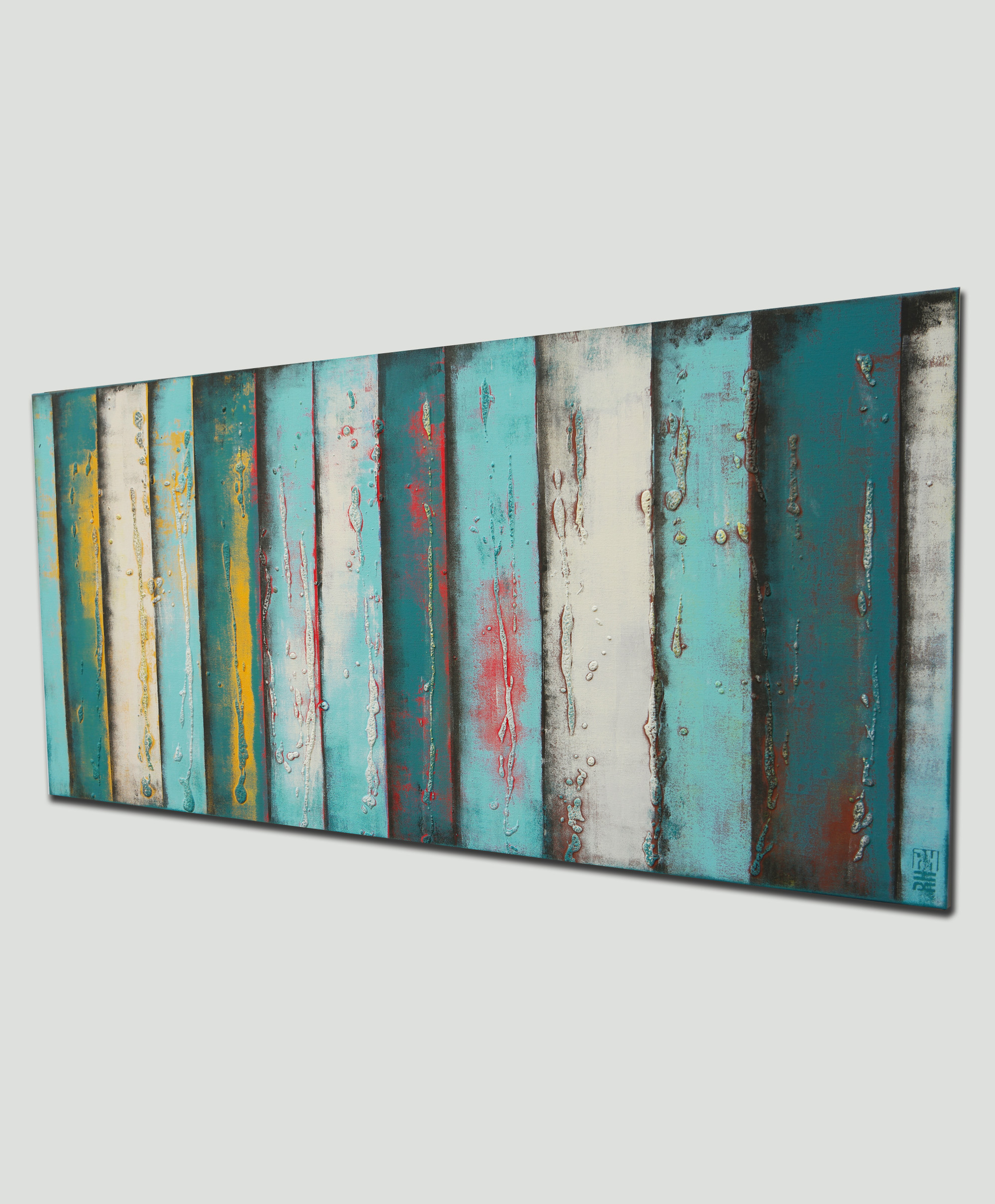 modern schilderij - Blue Panels