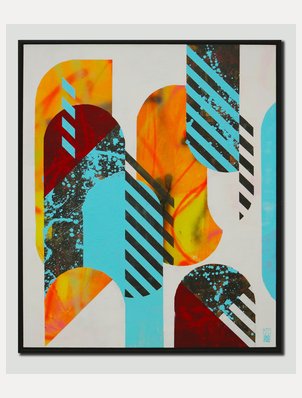 ICON #21 - abstract schilderij van Ronald Hunter