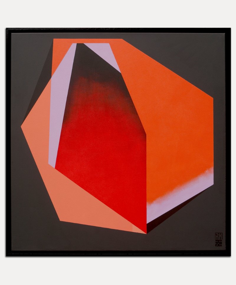 Diamond orange marble
